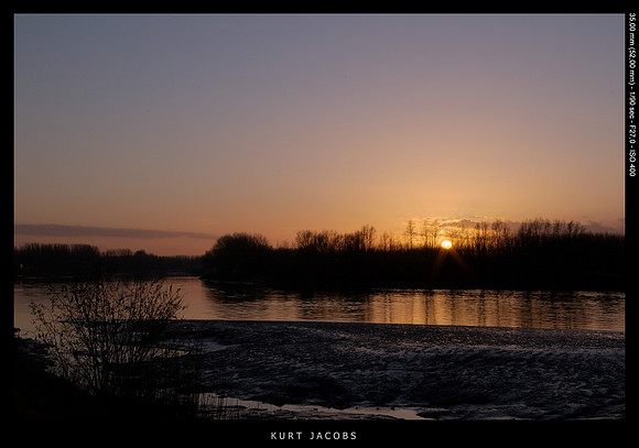 Zonsondergang op de Schelde (Sint-Amands)